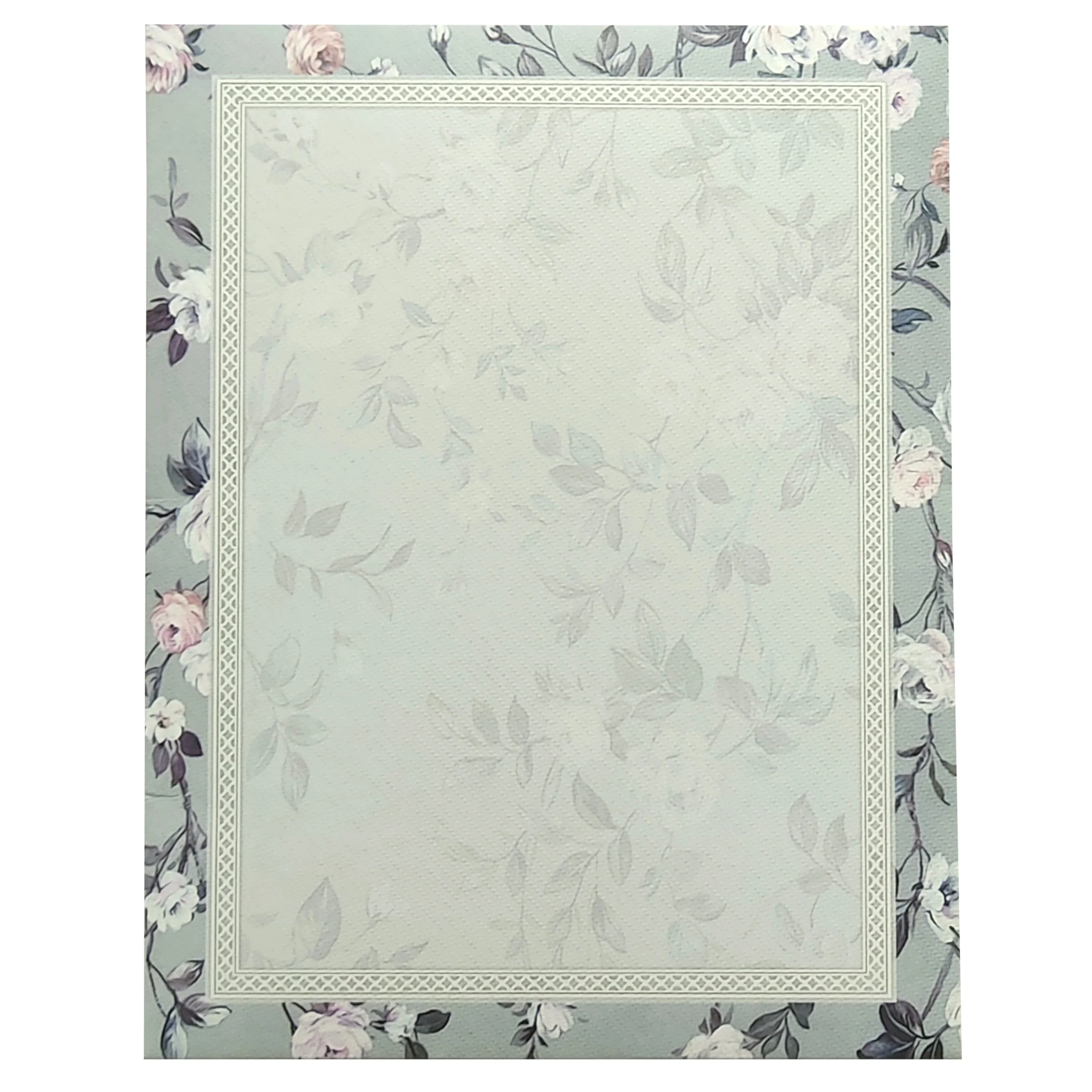 Grey Floral Nameplate Invitation Card-KNKN6305 - Image 4