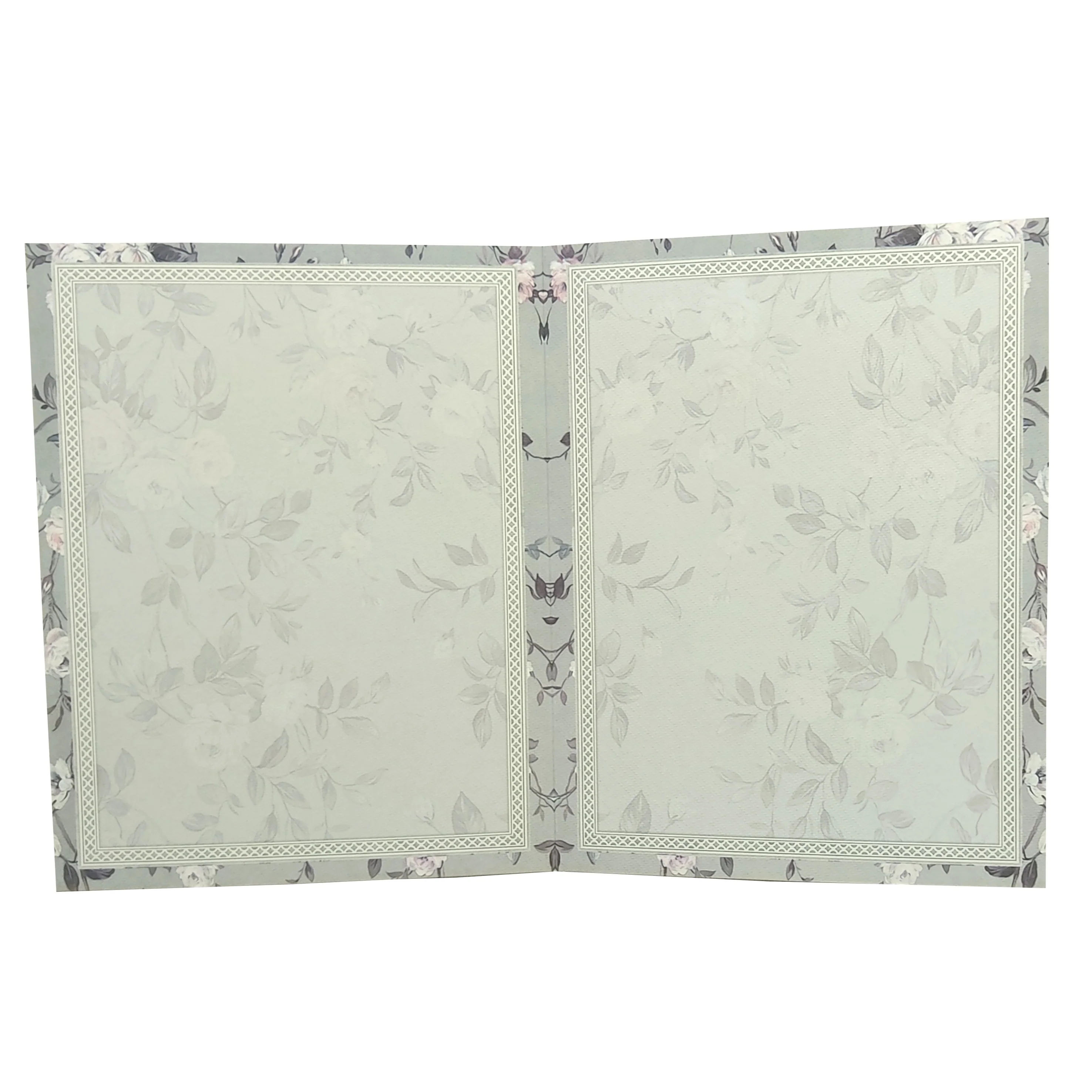 Grey Floral Nameplate Invitation Card-KNKN6305 - Image 5
