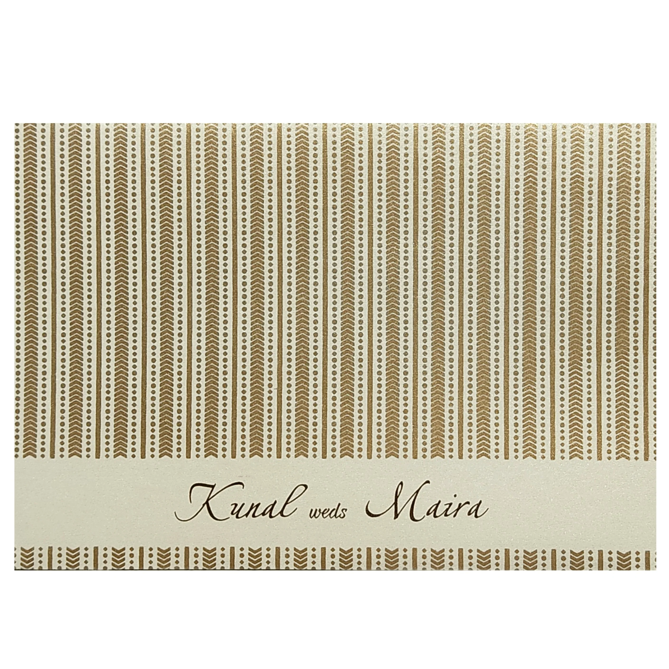 Grey Gold Design Invitation Card-KRC29541 - Image 4