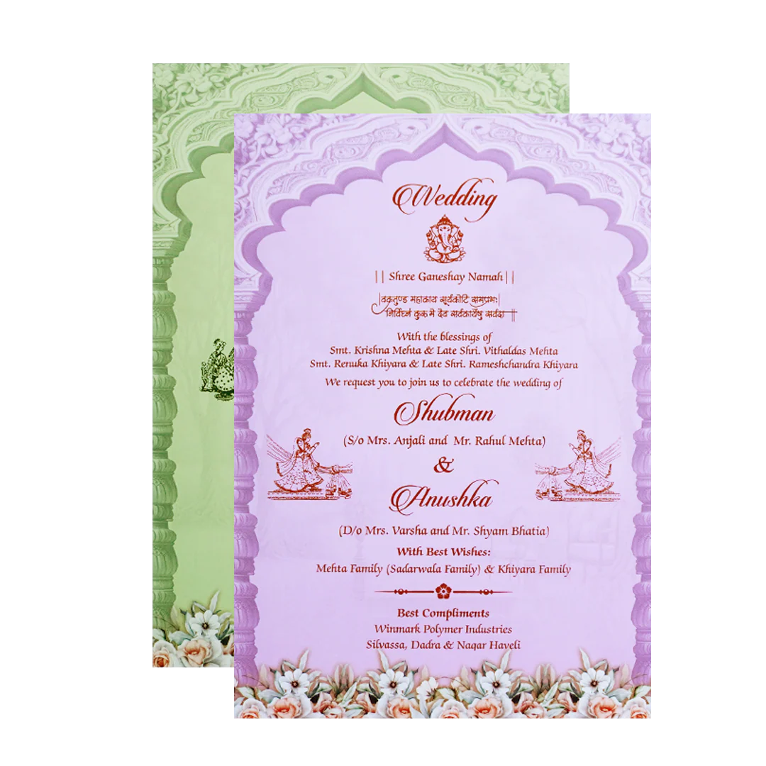 Grey Laser Cut Premium Wedding Card-KRB09520 - Image 5