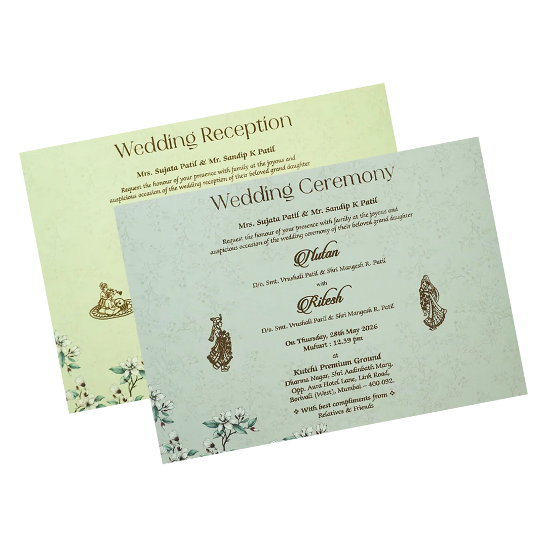 Grey Medallion Padded Wedding Card-KRE27870 - Image 5
