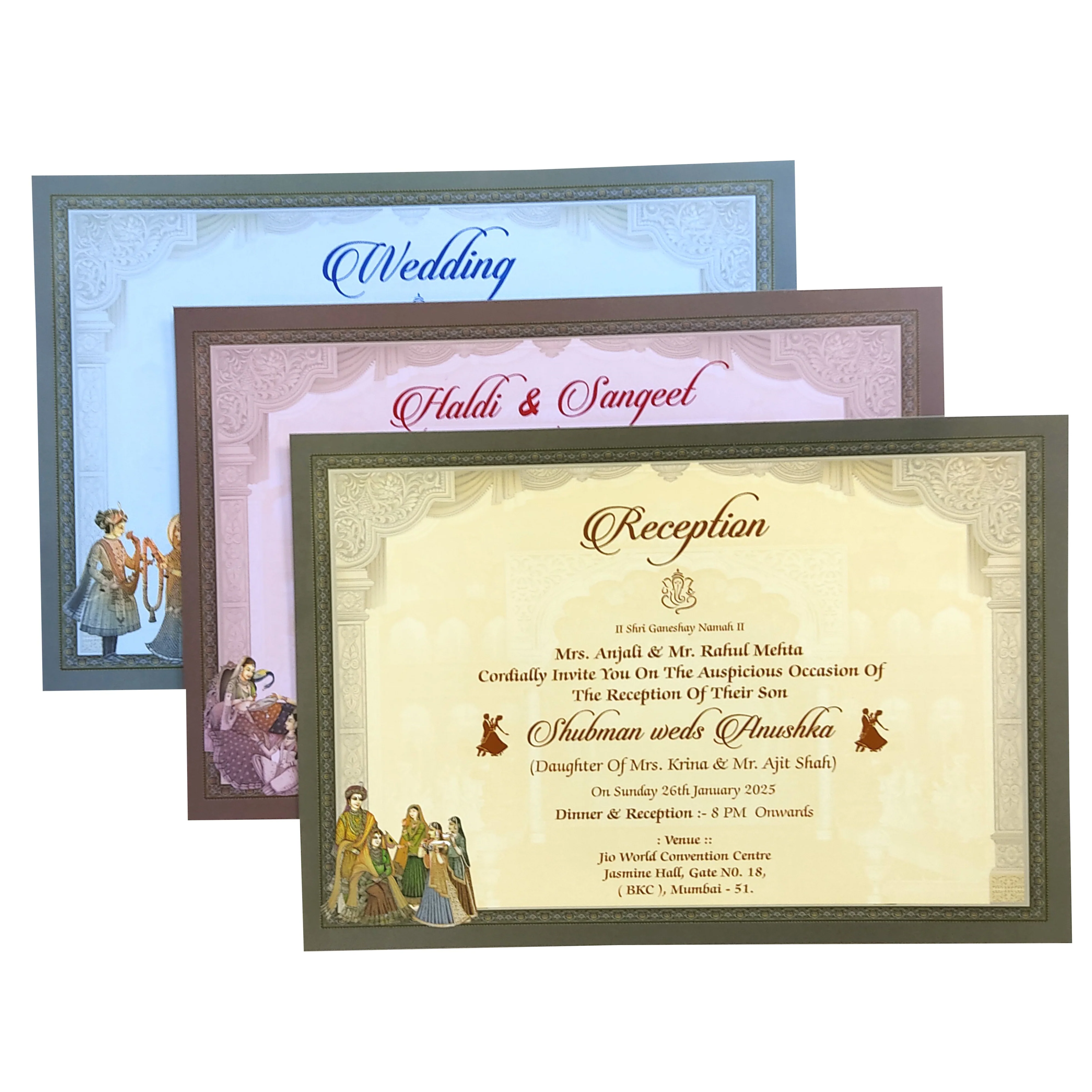 Grey Royal Box Marriage Invitation Card-KRB08690 - Image 5