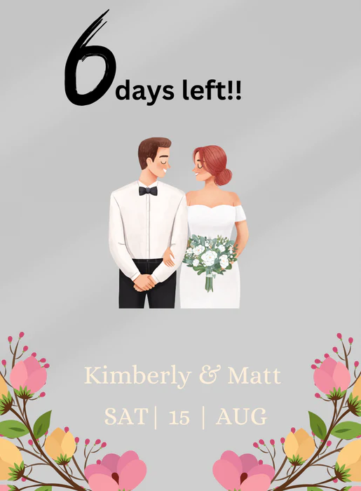 Grey Passionate Countdown Invitation-AACDI012 - Image 2