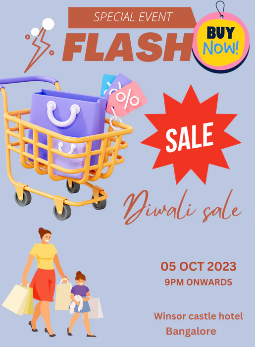 Grey Trolley Shopping Event Invitation-AASHE001 - Image 2