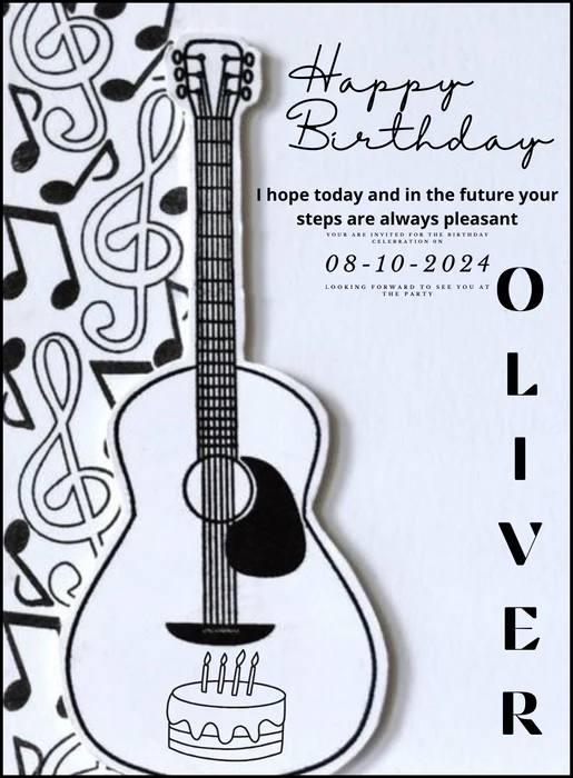 Guitar Rocking Birthday cards for him-AABCH007 - Image 2