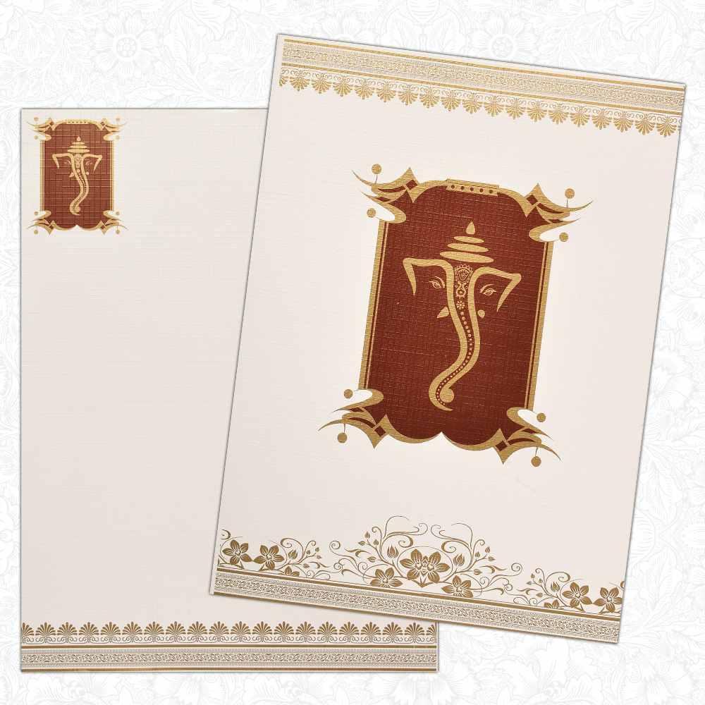 Invitation Card - Attractive Ganesha Wedding Invite-KNK1884