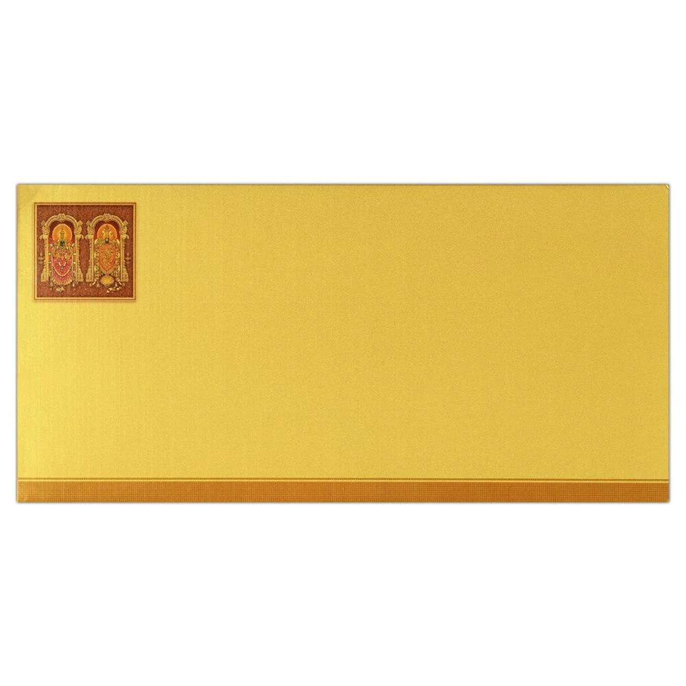 Yellow Balaji Padmavathi Invitation Card-KNK4916 - Image 3