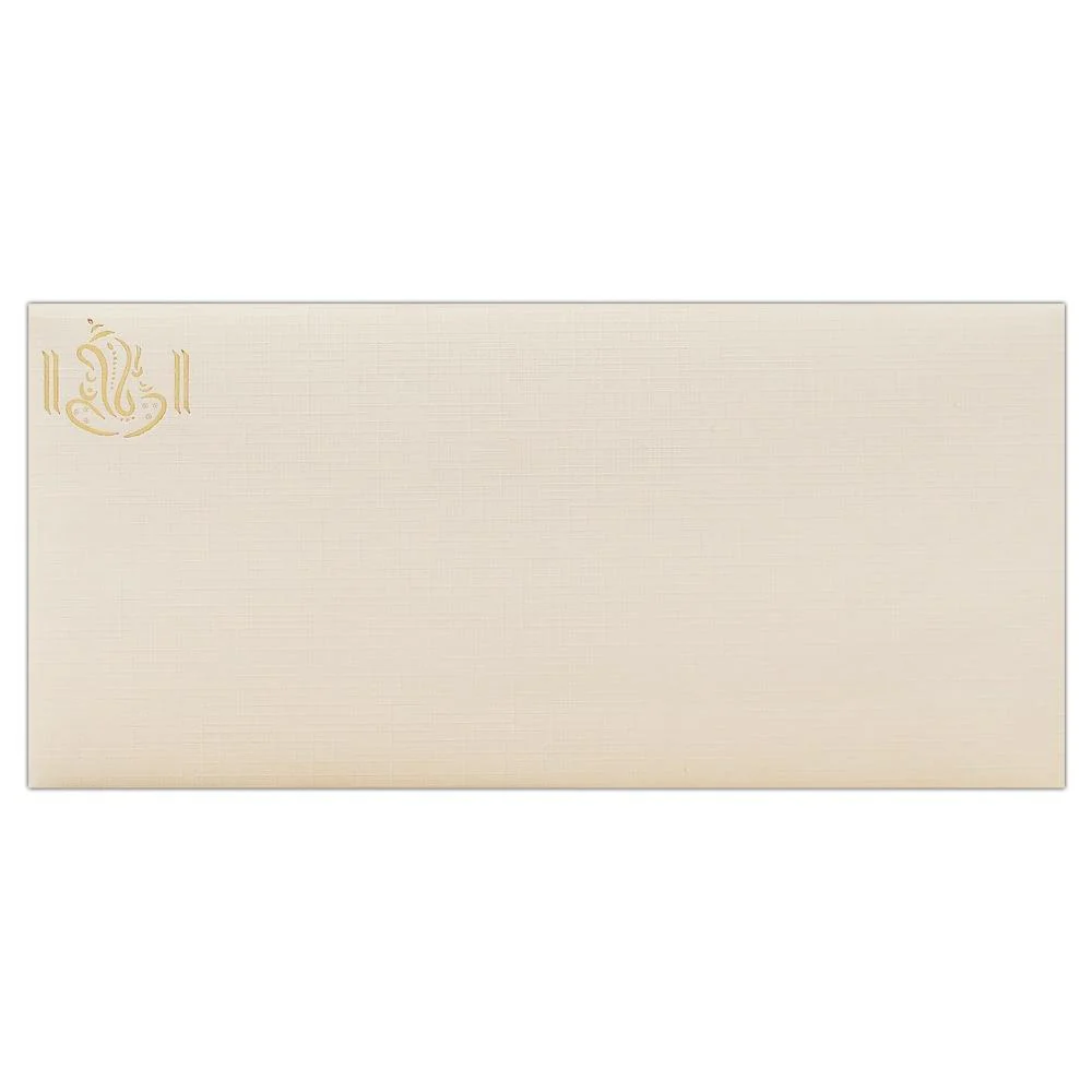 Maroon Ganesha Personal Invitation Card-KNK1815 - Image 3