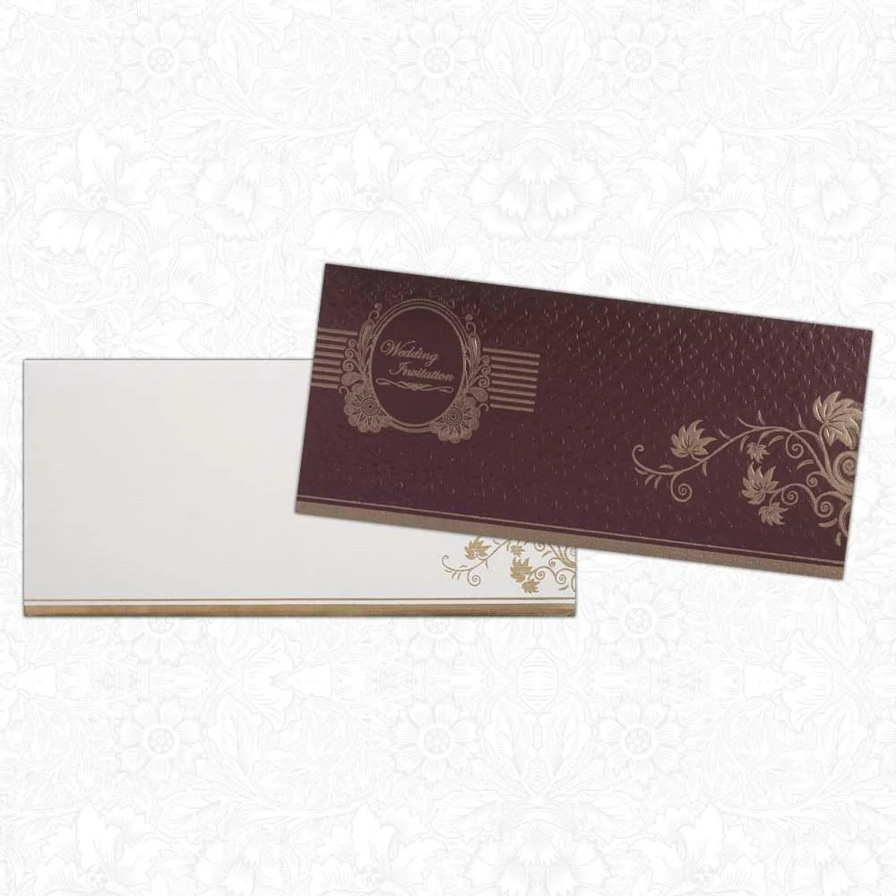 Maroon Personal Ganesha Wedding Invitation-KNK1019