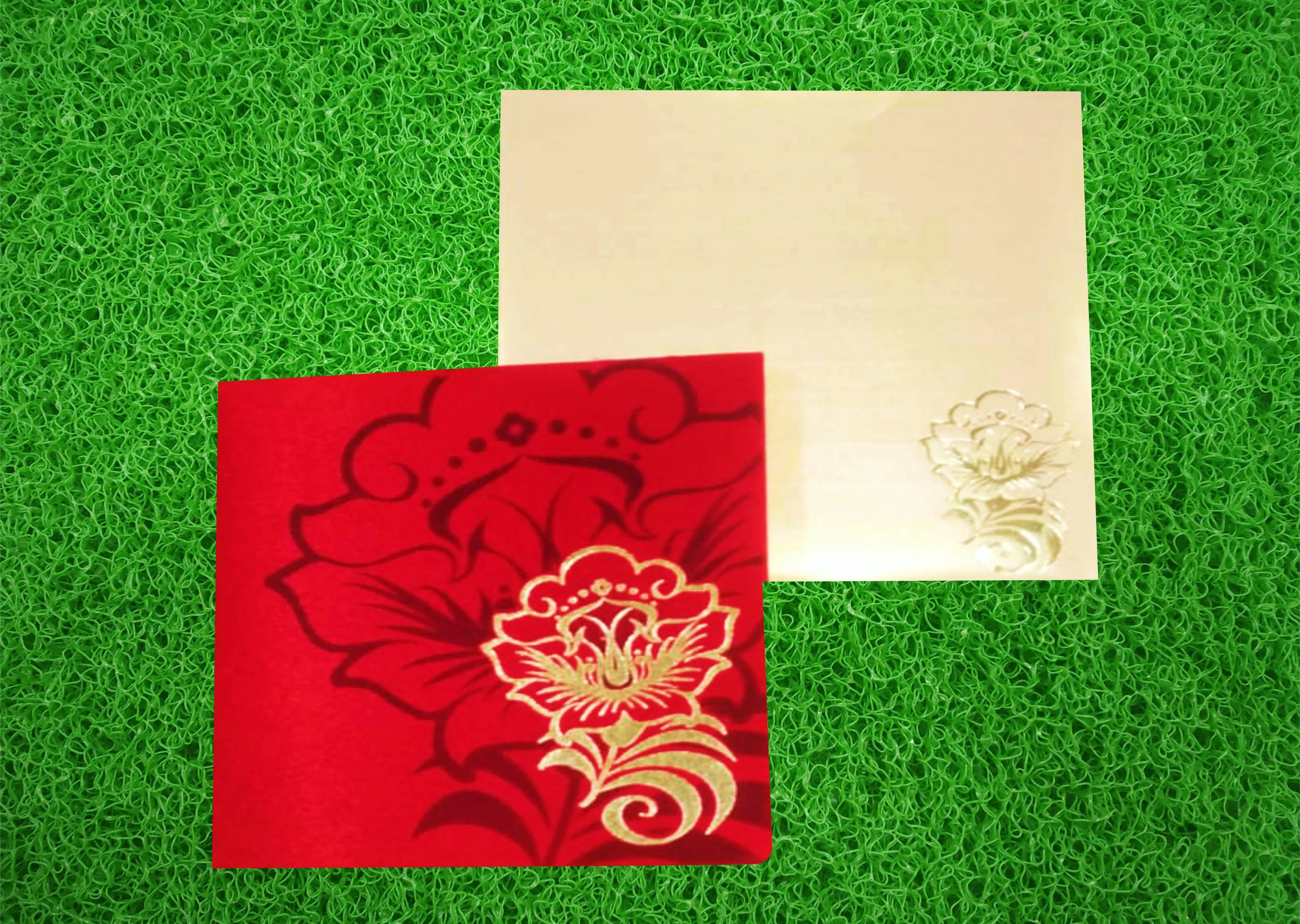 Red Floral Personal Card-CXP124