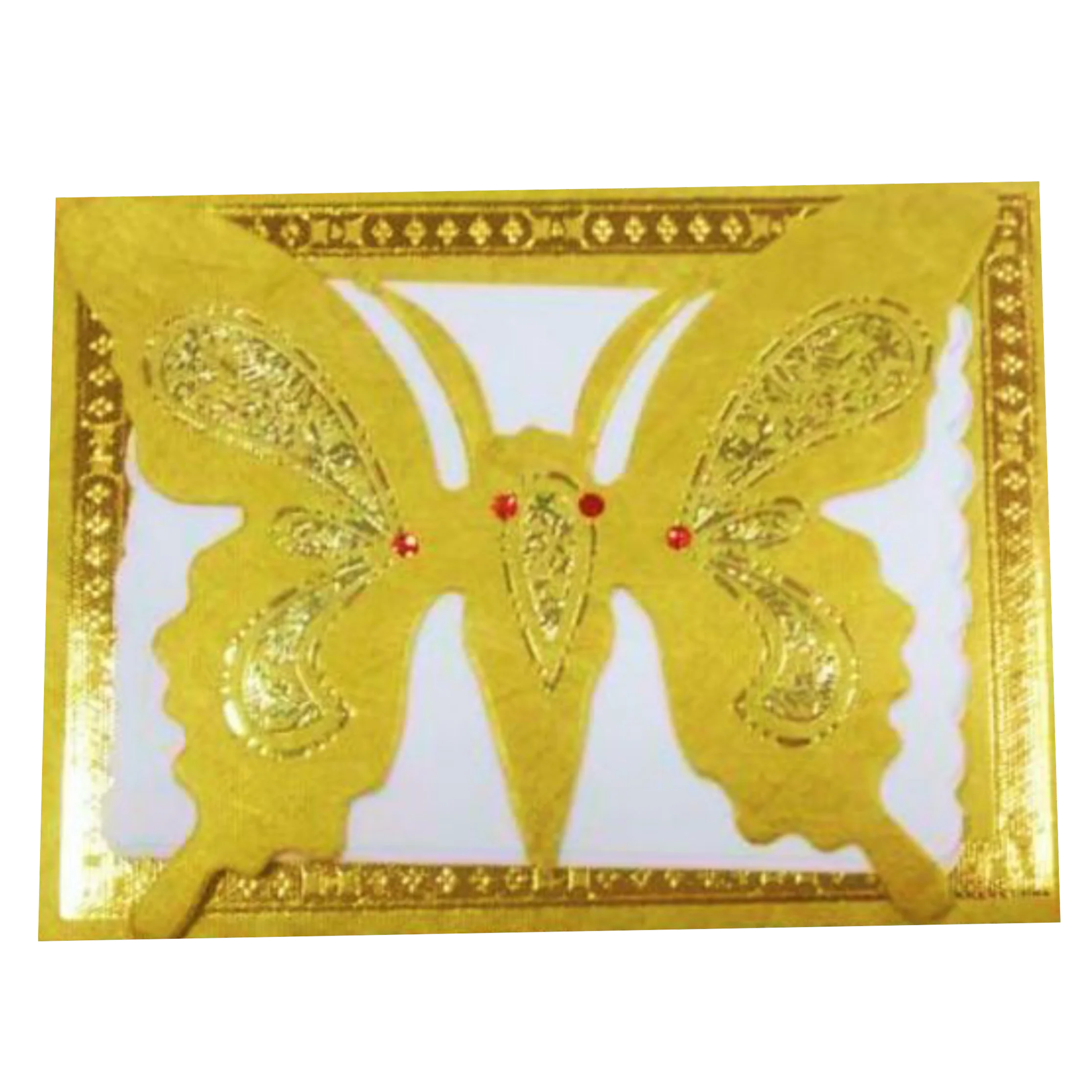 Yellow Butterfly Invitation Card-CXP136 - Image 2
