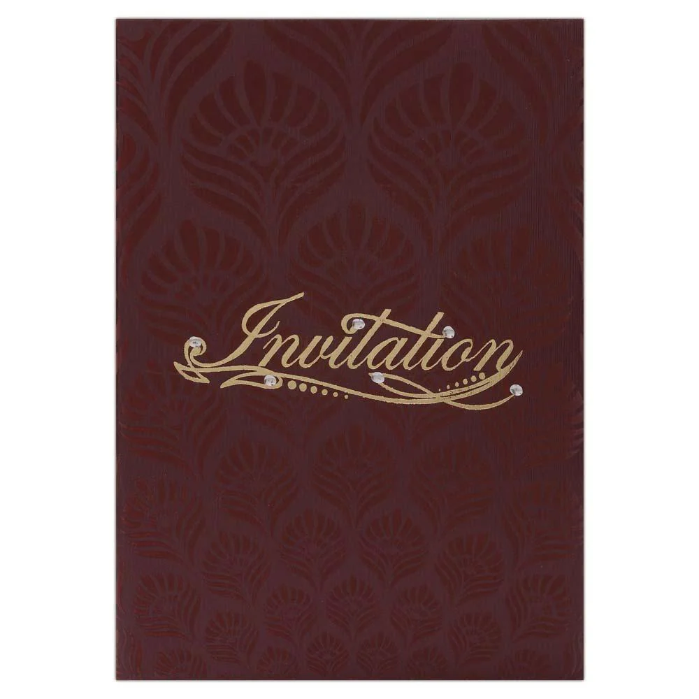 Invitation Card - Eye Catching & Appealing Metallic Brown Invitation Card-KNK1619 - Image 2