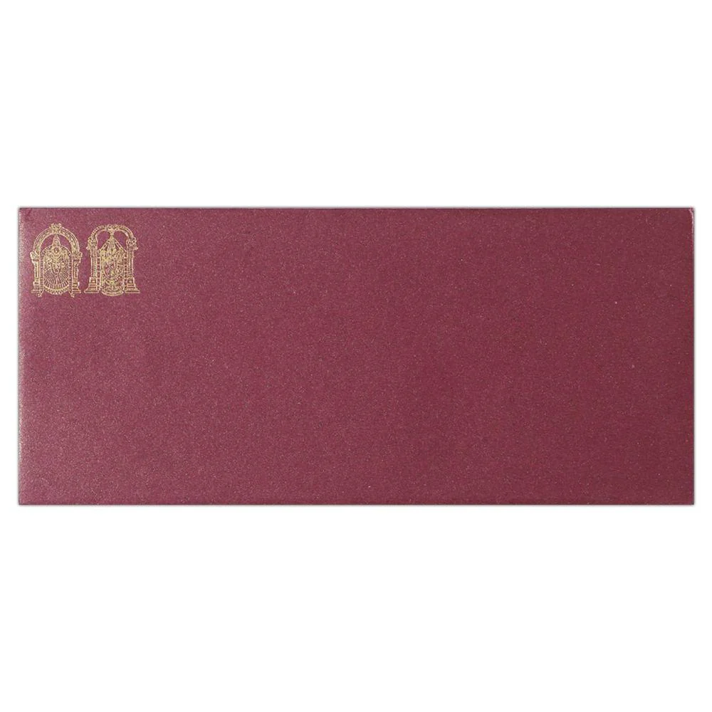 Invitation Card - Gold Foil Balaji Wedding Kraft Card-KNK1284 - Image 3