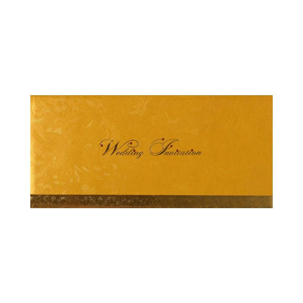 Invitation Card - Golden Glitter Invitation Card-KNK2864 - Image 2