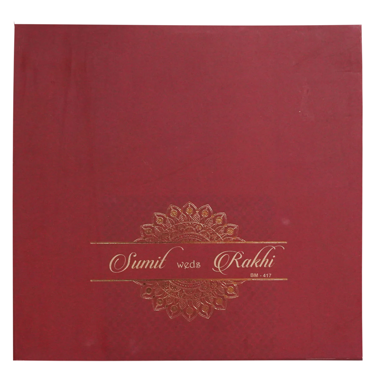 White Floral Radha Krishna Invitation Card-KBM04170 - Image 4