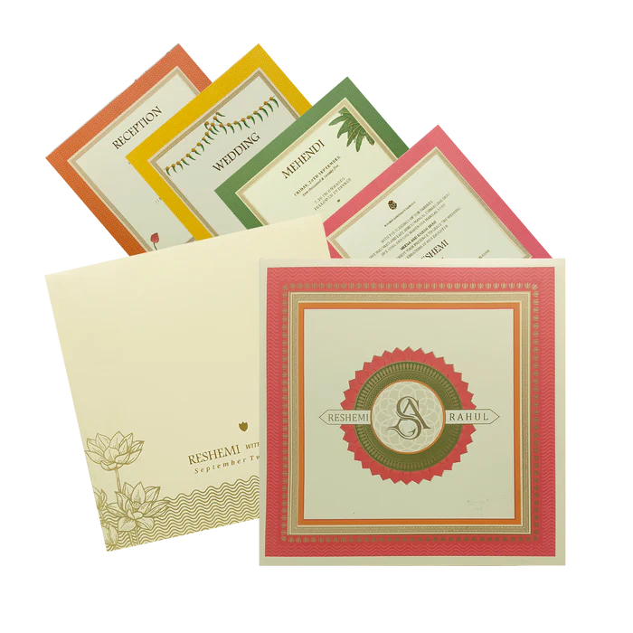 Lime Green Padded Wedding Card-KBM04420