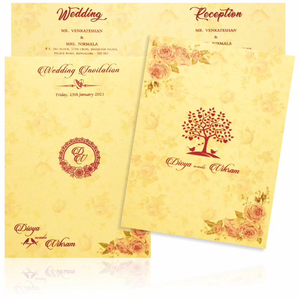 Cream Invitation Card-KNCM4041