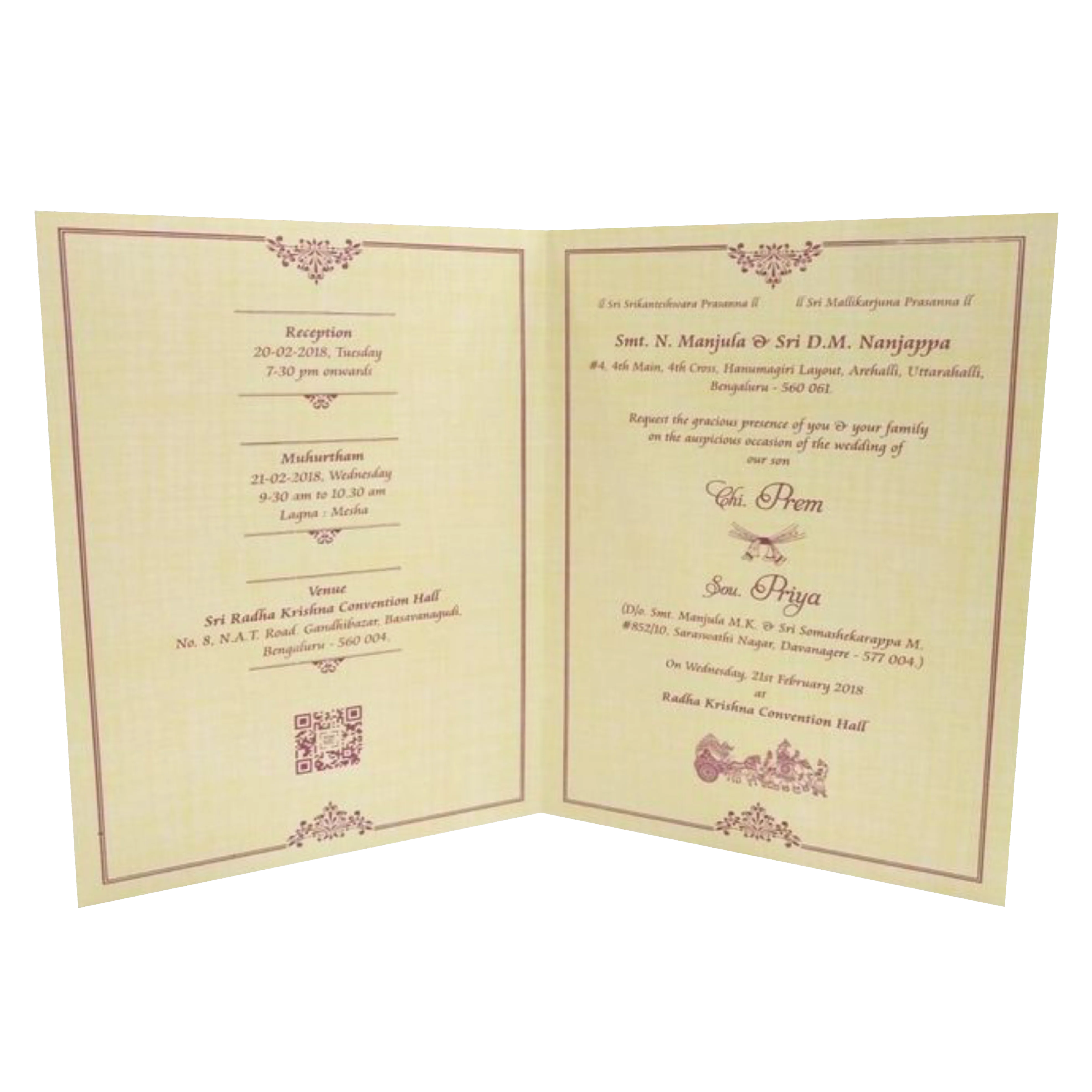 Blue Laser Cut Design Invitation Card-Kncm802b - Image 5