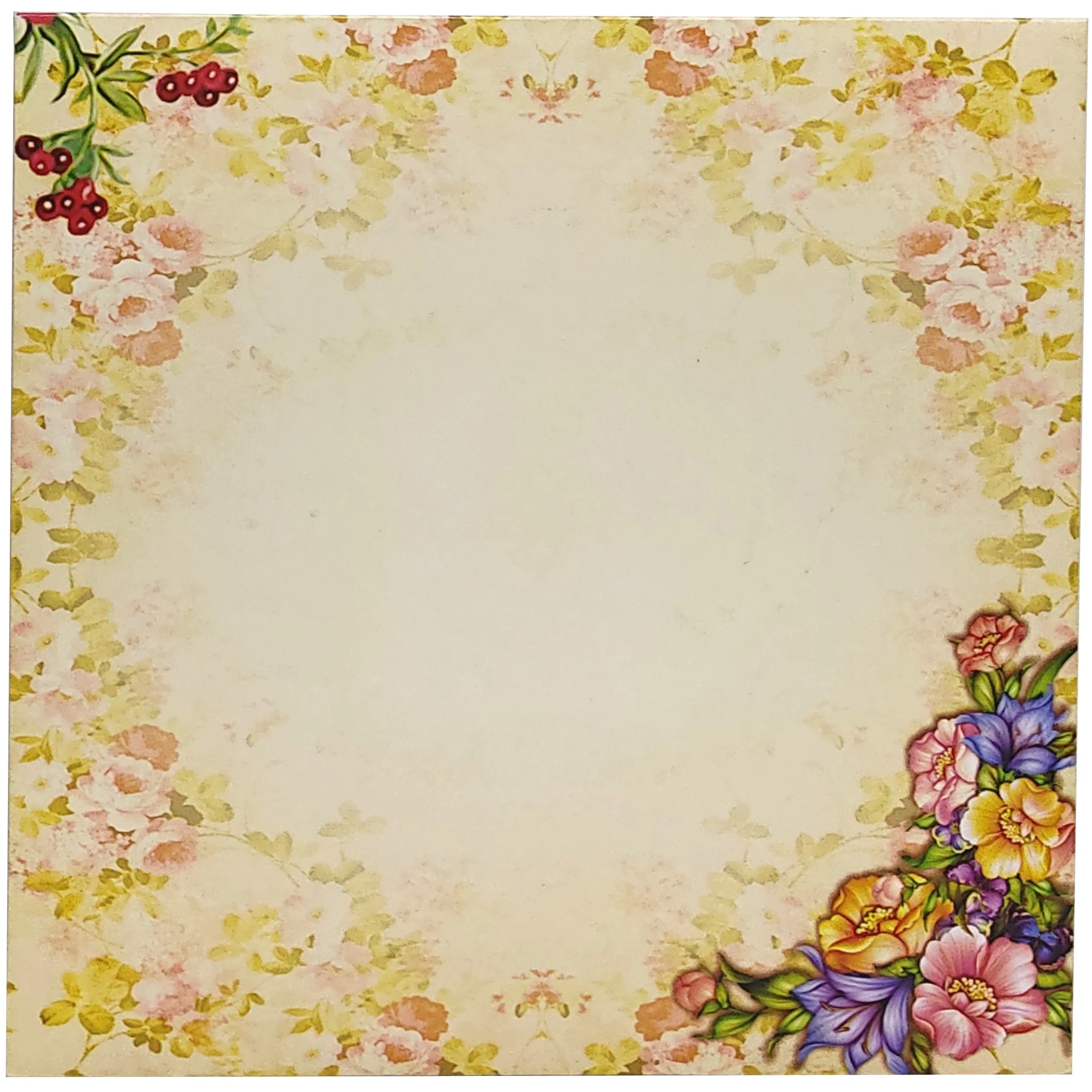 Multicolour Floral Design in Offset With Name Plate-KNCT8802 - Image 4