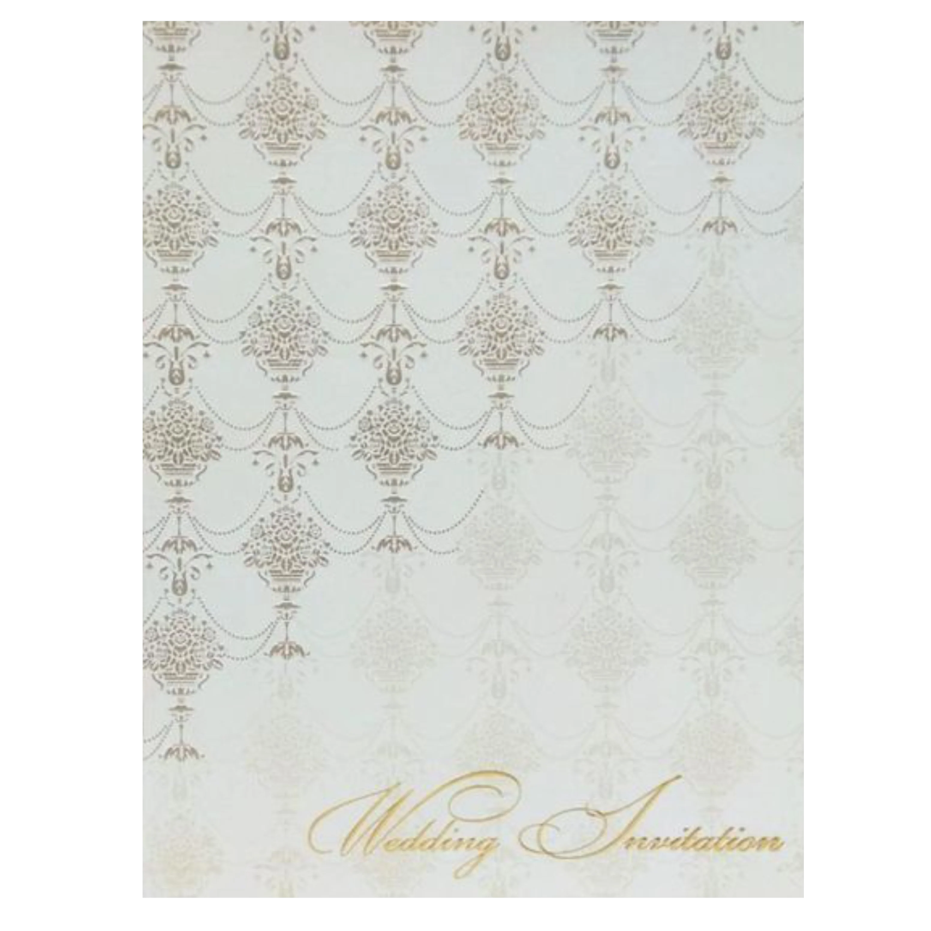 White Floral Invitation Card-KNK1191 - Image 3