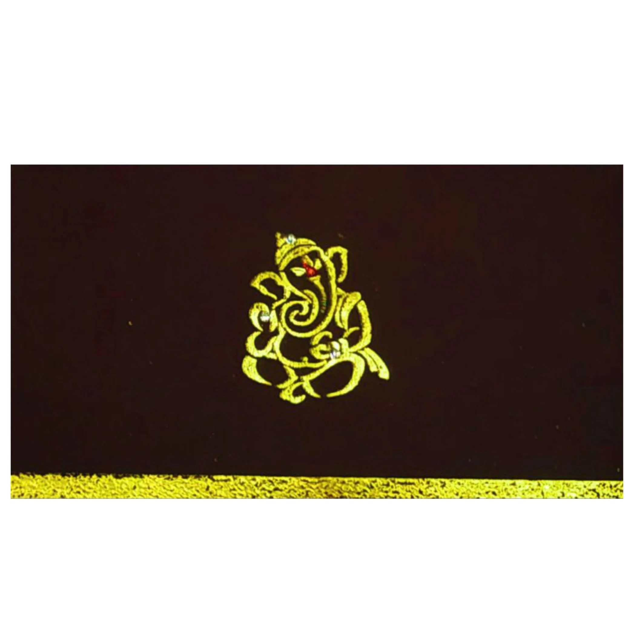 Gold Ganesha Invitation Card-Knk2275a - Image 3
