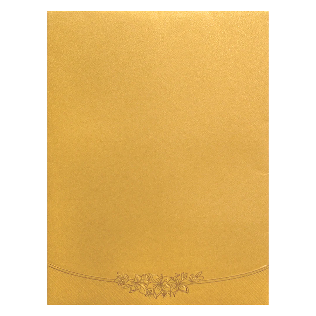 Golden Shimmery Ganesha Wedding Card-KNK2293 - Image 4
