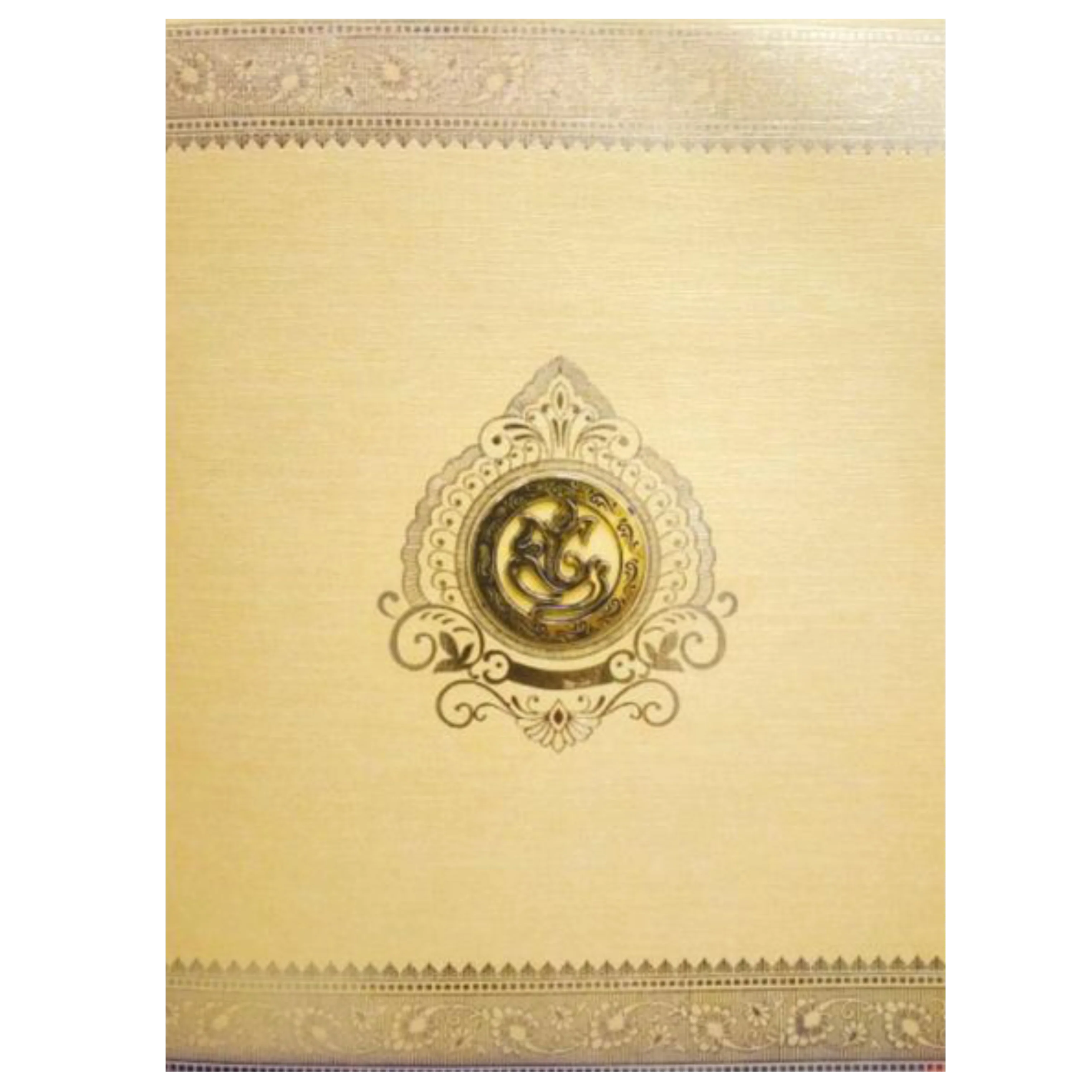 Gold Jumbo Metallic Invitation With Gold Foiling-KNK50124 - Image 3