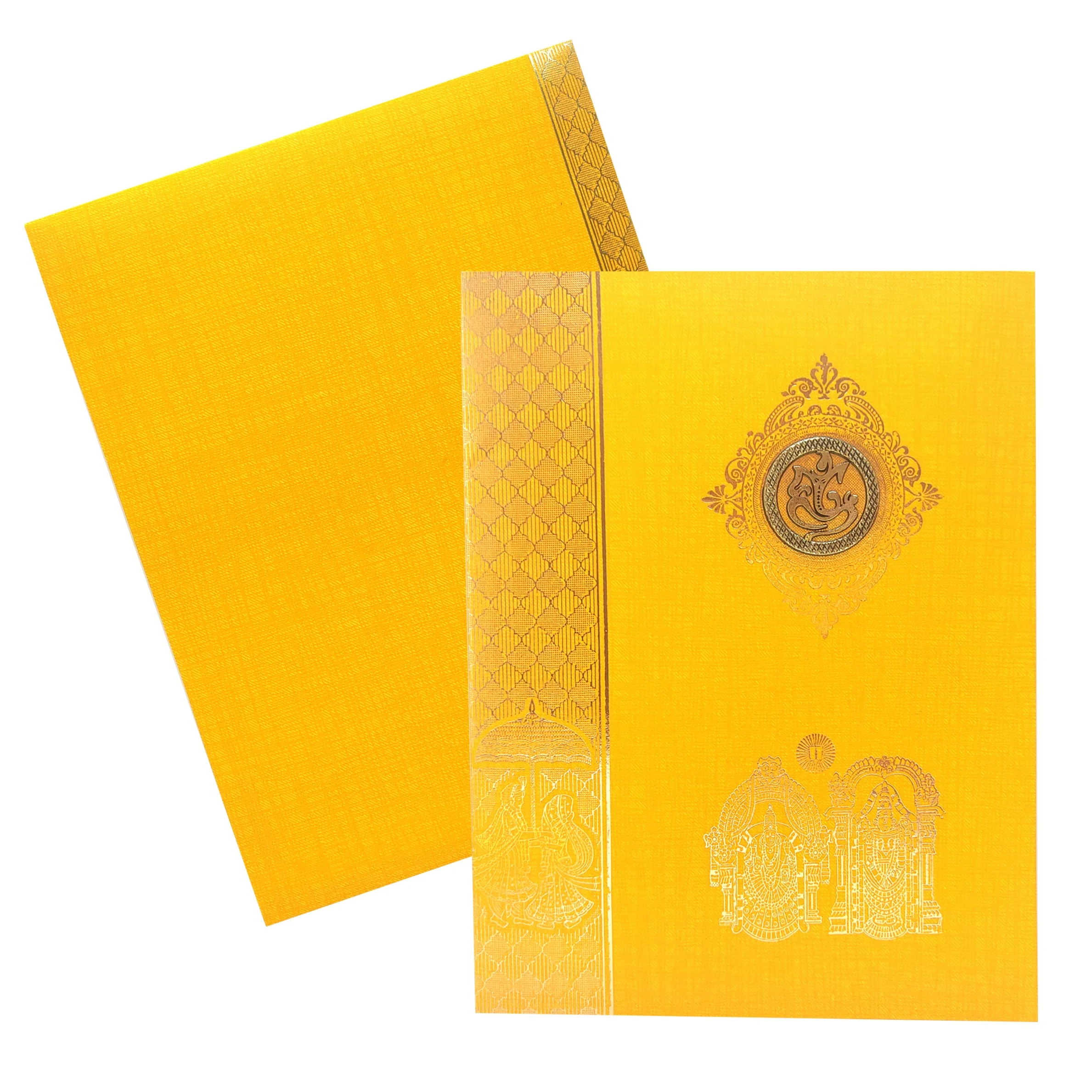 Orange Jumbo Metallic Balaji And Padmavathi Image-KNK50243 - Image 2