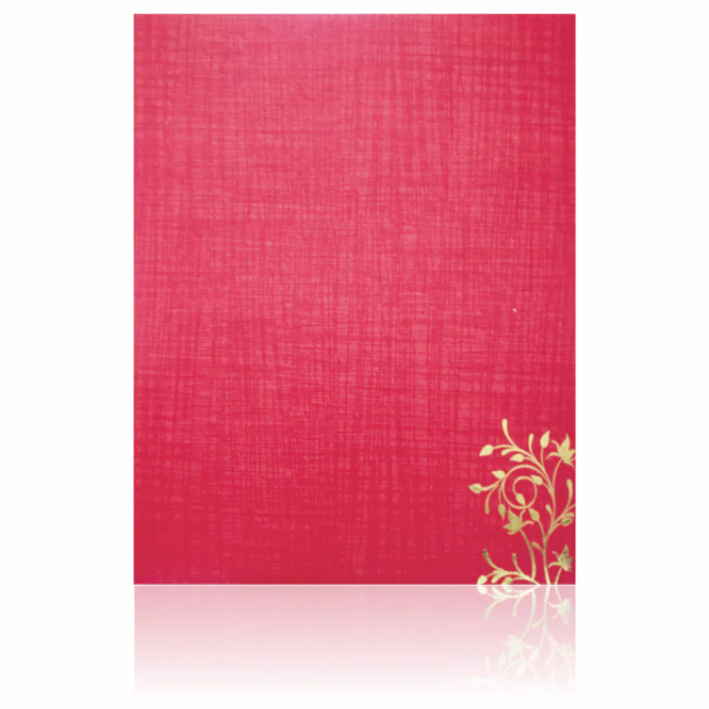 Red Jumbo Metallic Floral Design With Ganesha Wedding Card-KNK50261 - Image 4