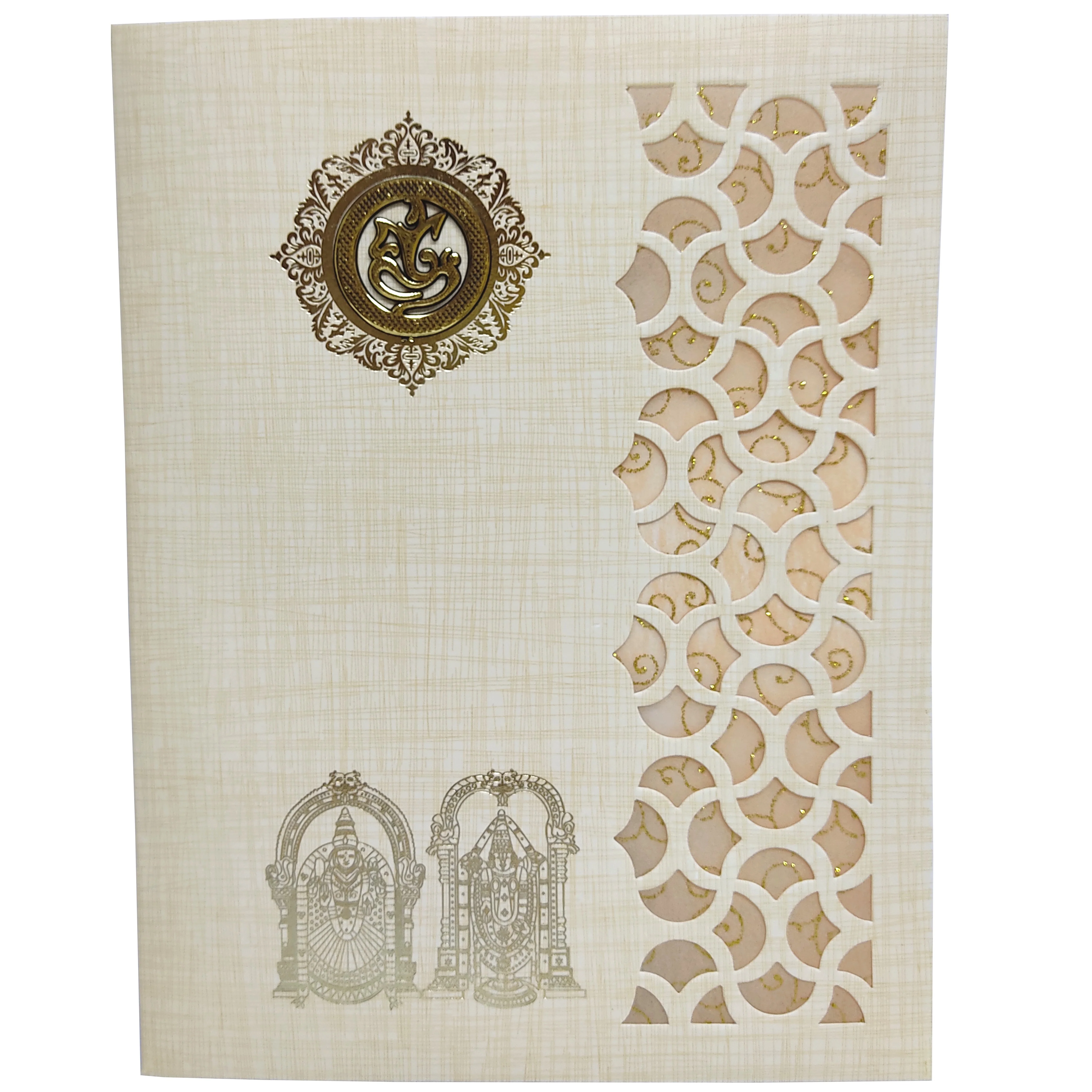 Laser Cut Balaji Padmavathi Invitation Card-Knk5101s - Image 3