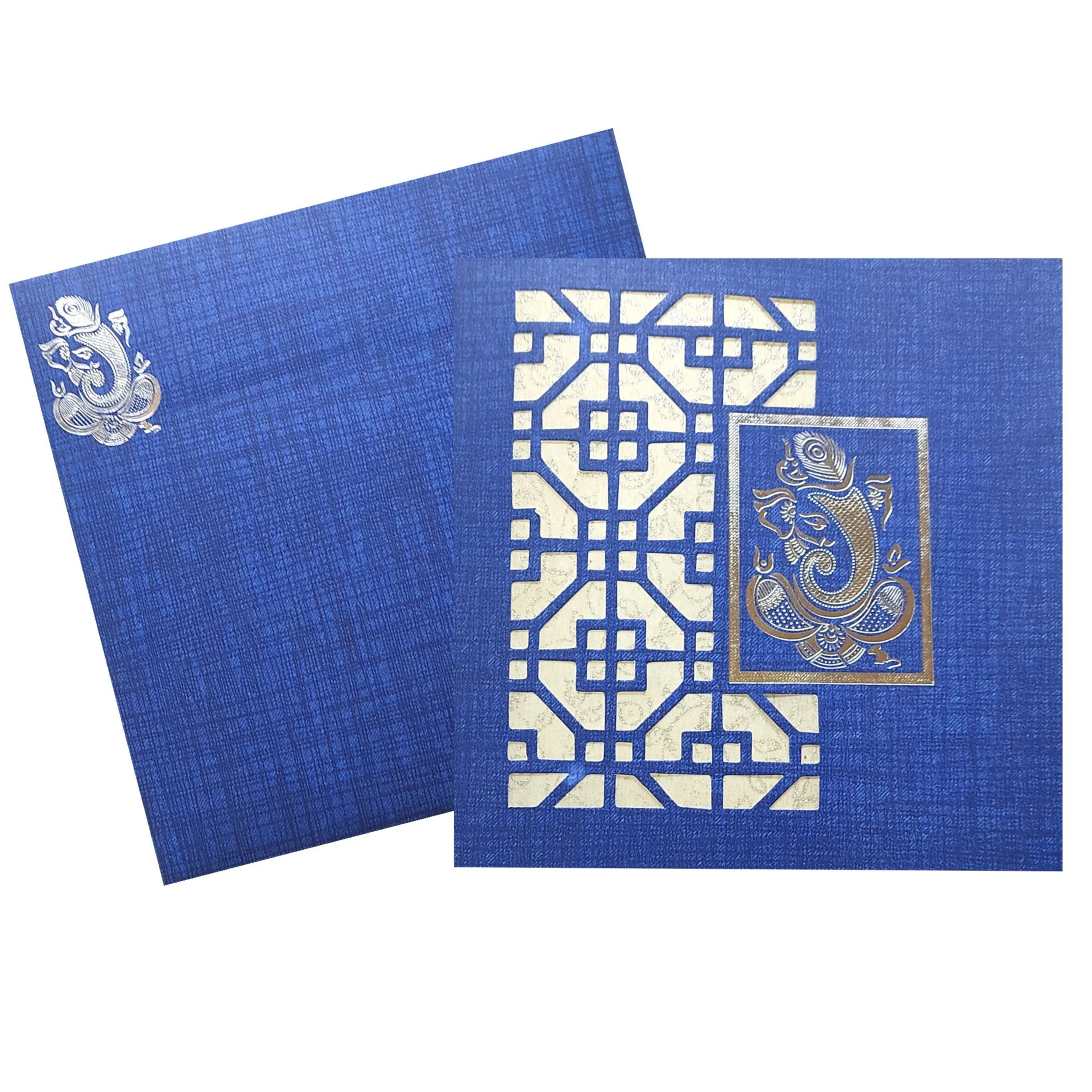 Blue Die Cut Invitation Card-KNK833BG - Image 2