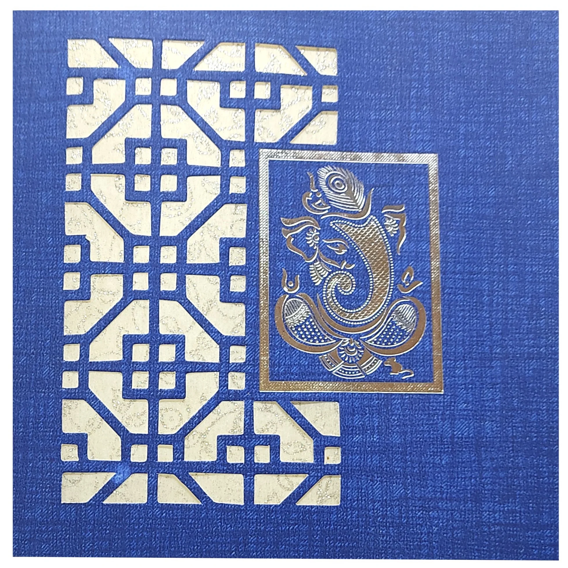 Blue Die Cut Invitation Card-KNK833BG - Image 3
