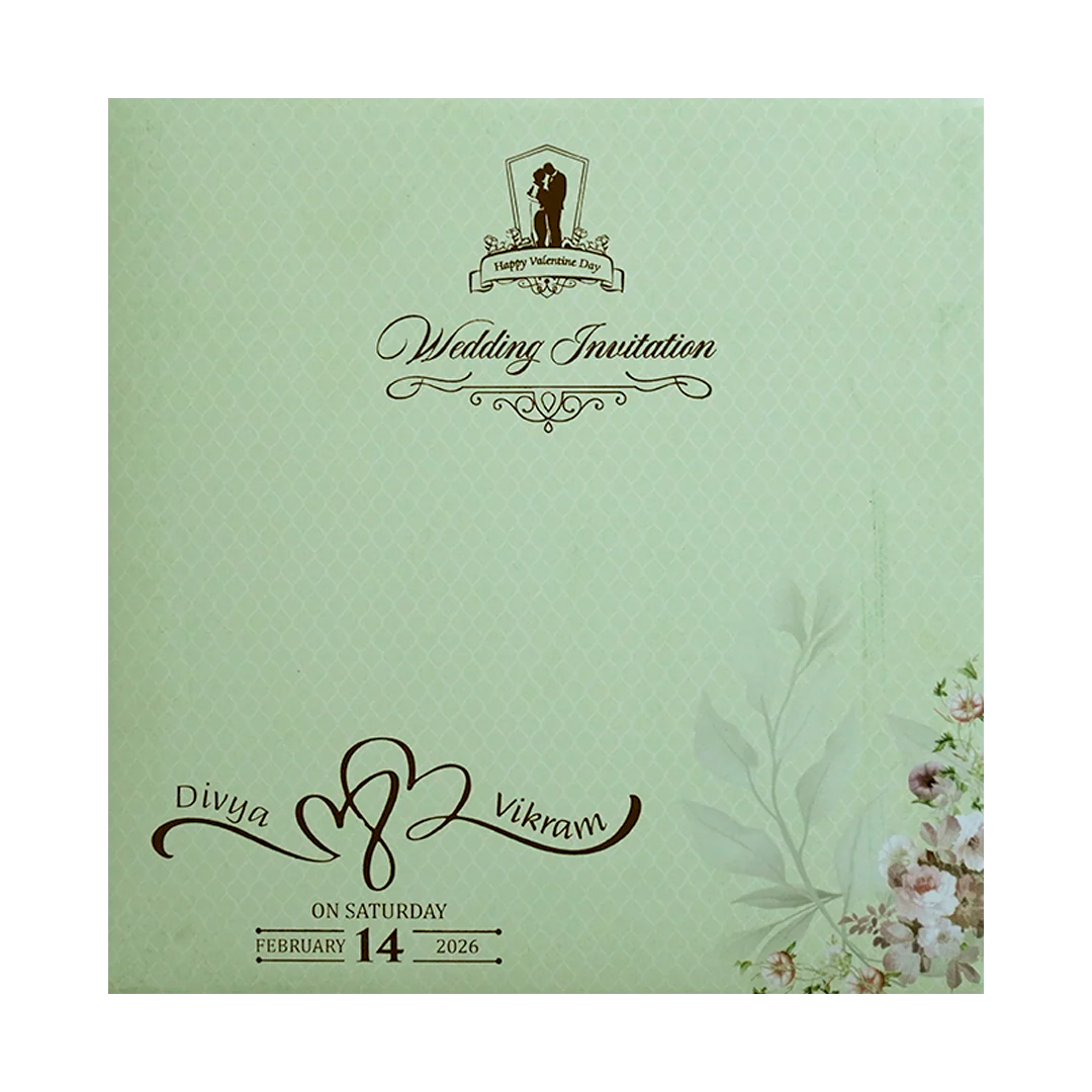 Pista Green Floral Design In Door Opening Pattern-KNKBY5408 - Image 4