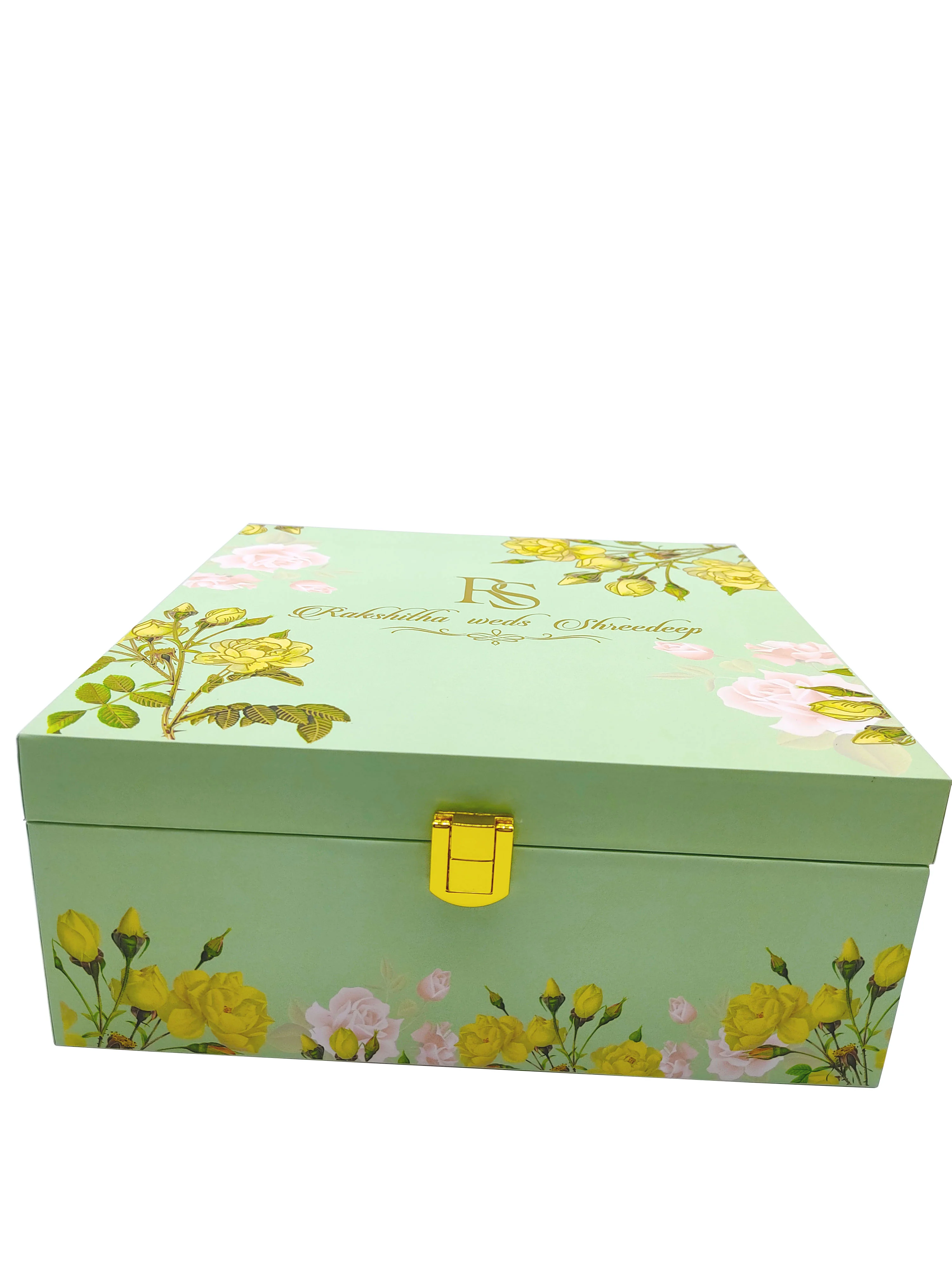 Light Green Ultra Premium Floral Theme With Sweet Box-KNKUP045 - Image 4