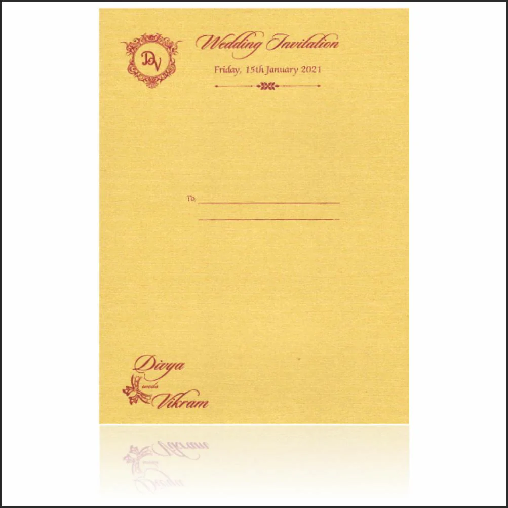Red Floral Padded Designer Wedding Card-KNPC9518R - Image 4