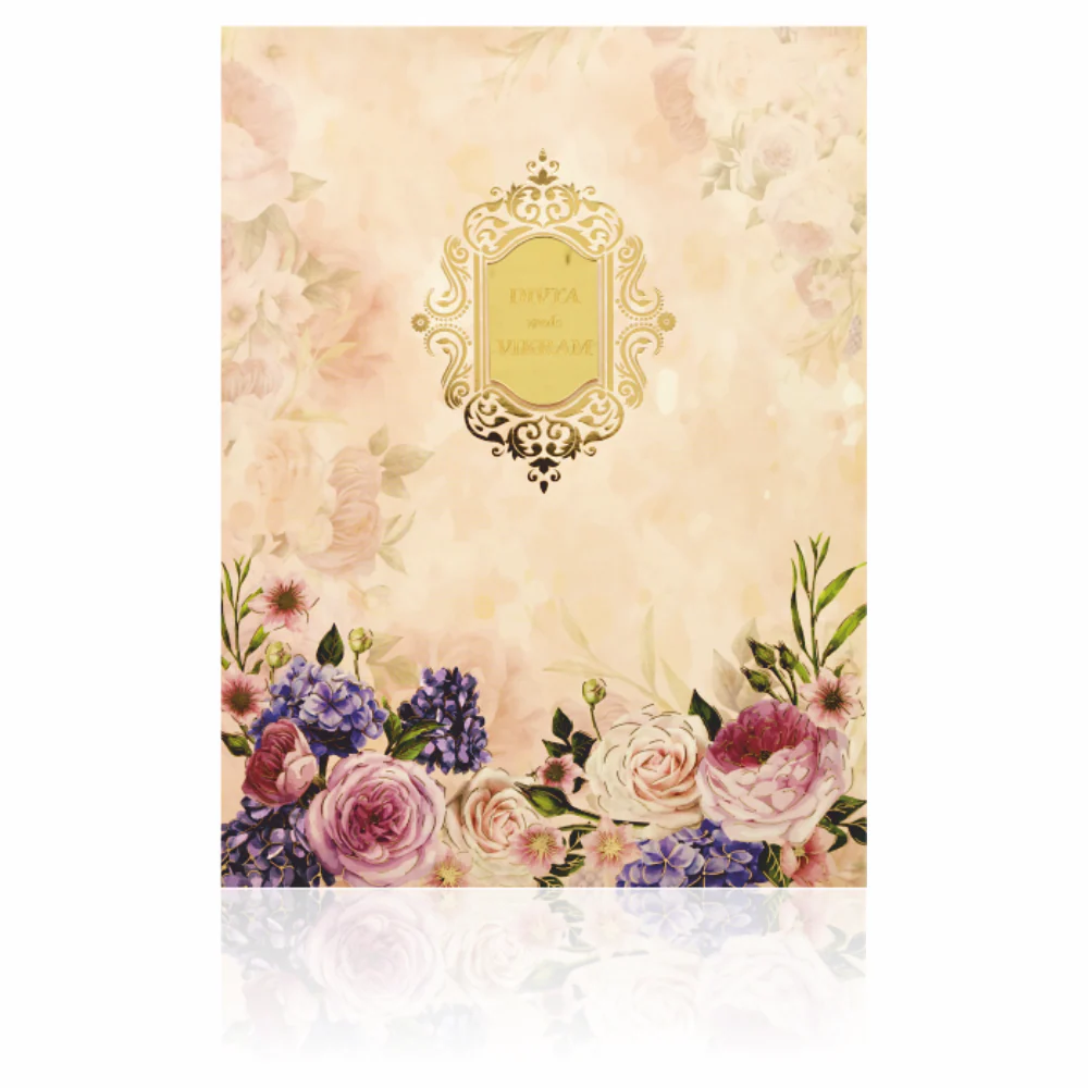 Pink Padded Colourful Floral Design In Offset-KNPO1502P - Image 3