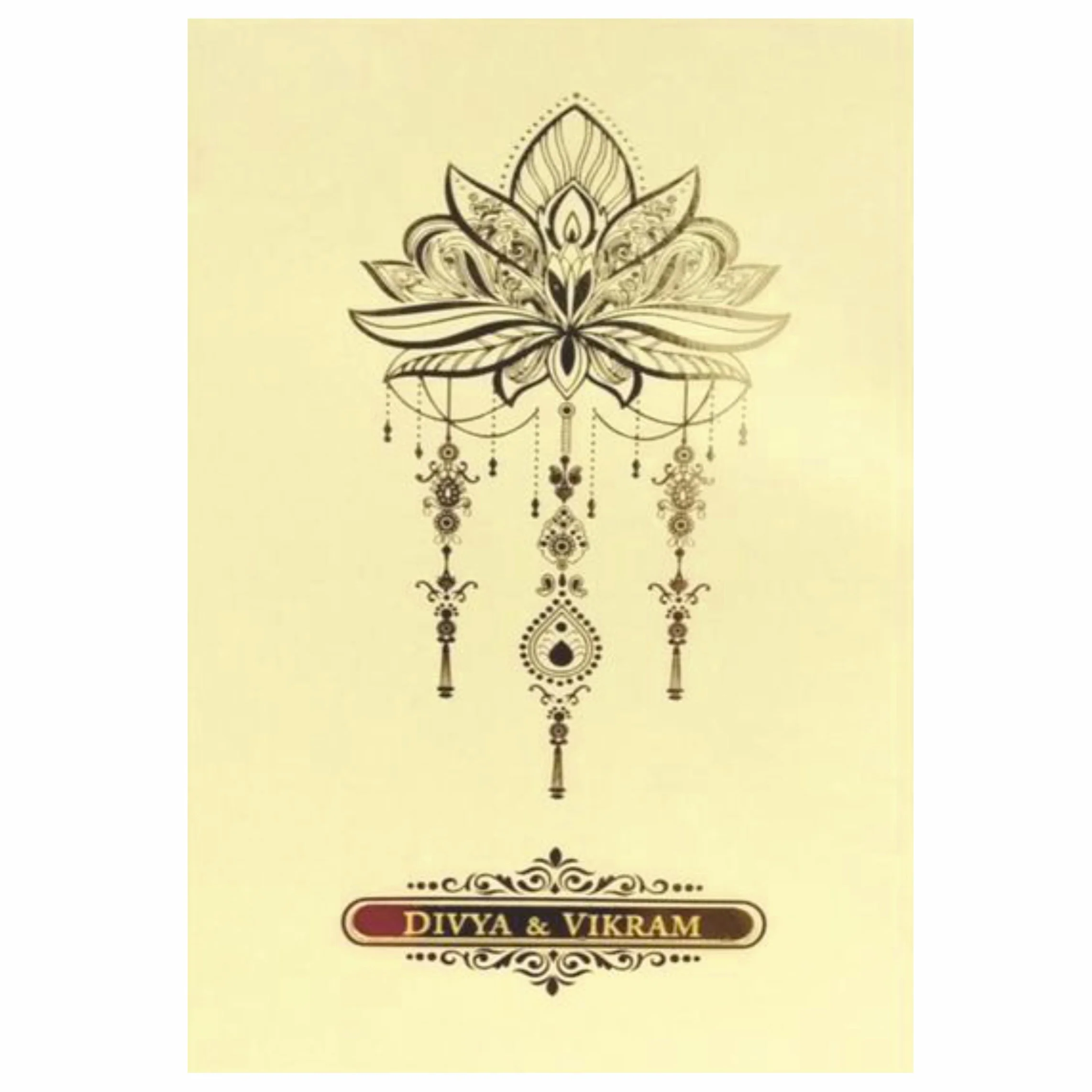 Yellow Floral Invitation Card-KNPR4505C - Image 4