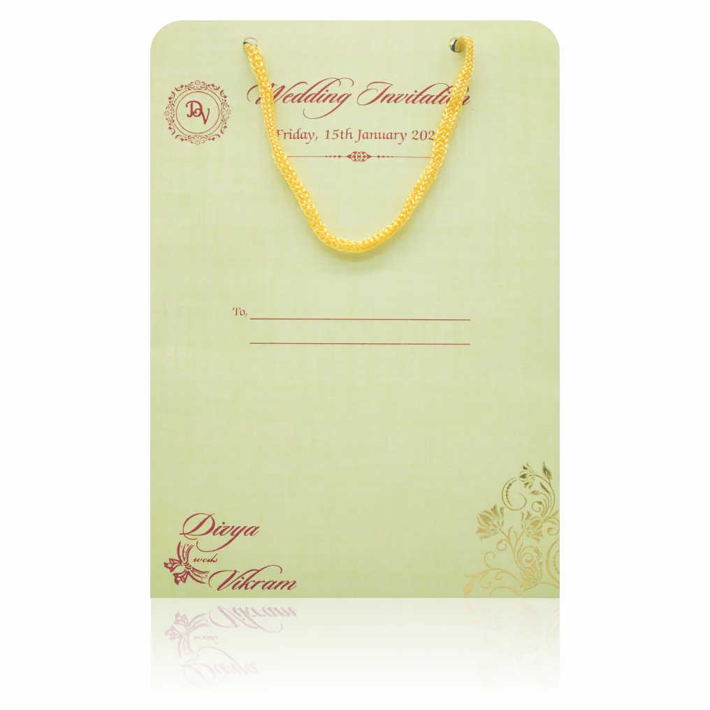 Light Green Bag Invitation Card-KNPR4506G - Image 4