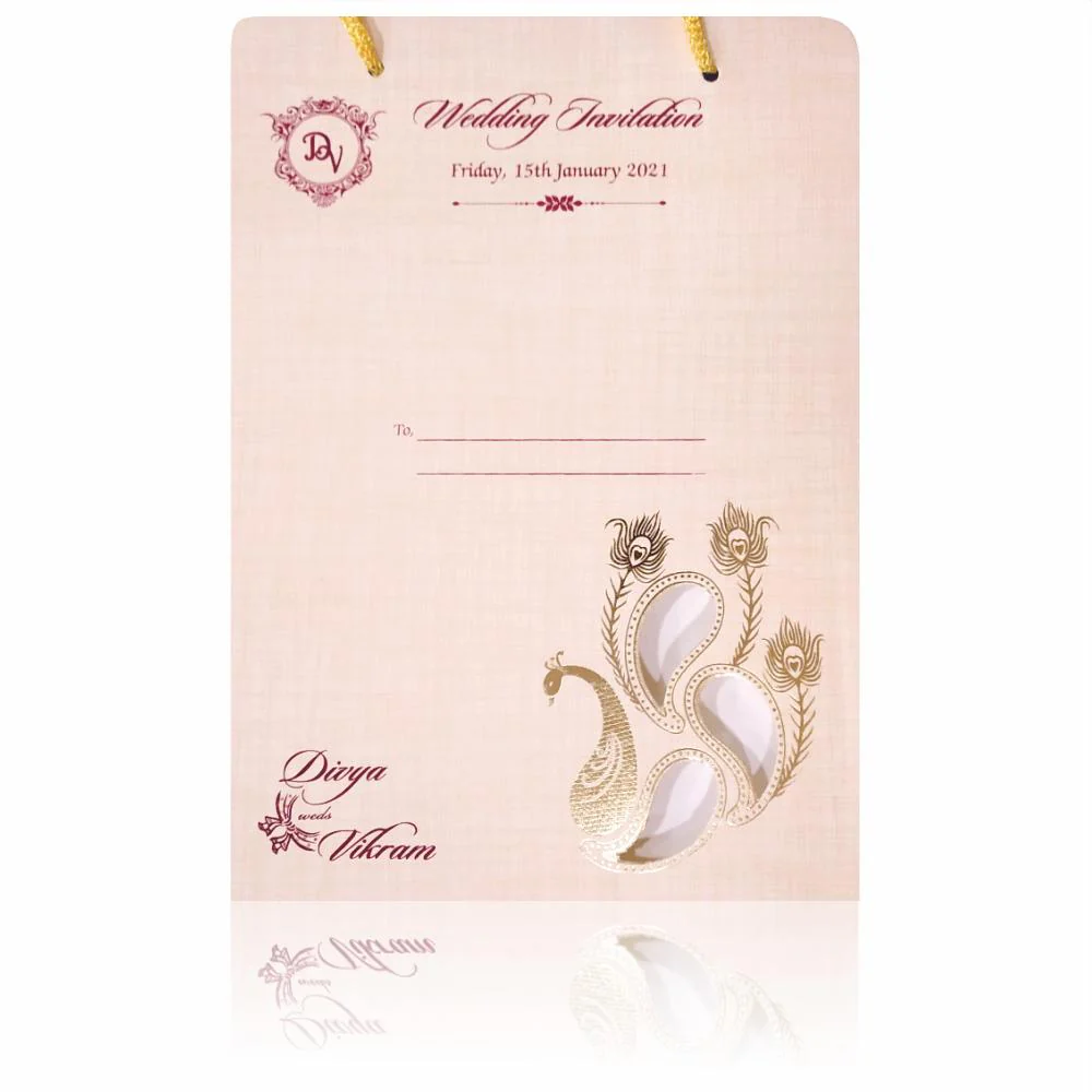 Sandal Premium Padded Invite With Arishina Kuku Design-KNPS9516S - Image 4