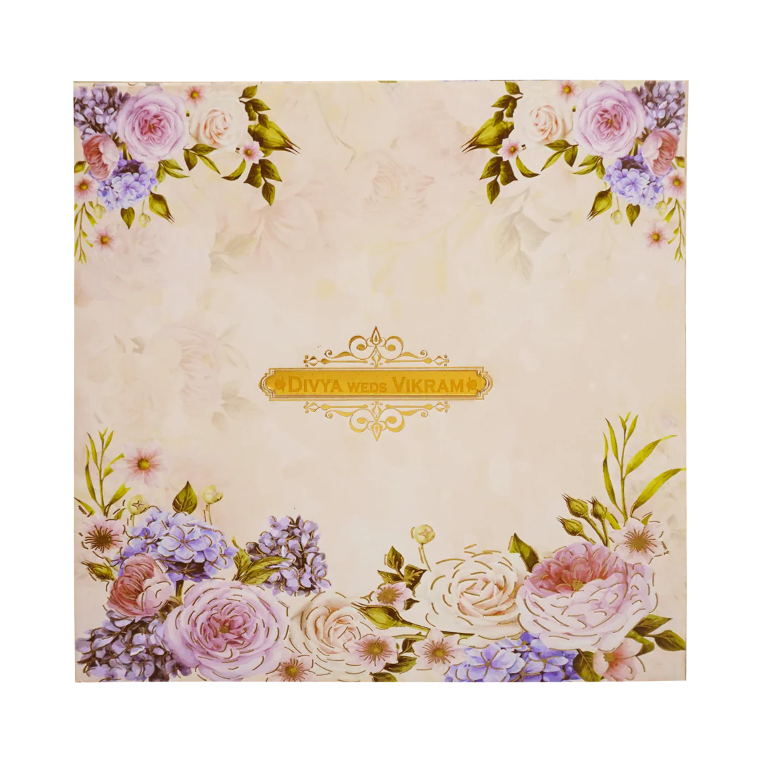 Pastel Pink Floral Sonnet Offset Print Design With Name Plate-KNSN6701P - Image 3