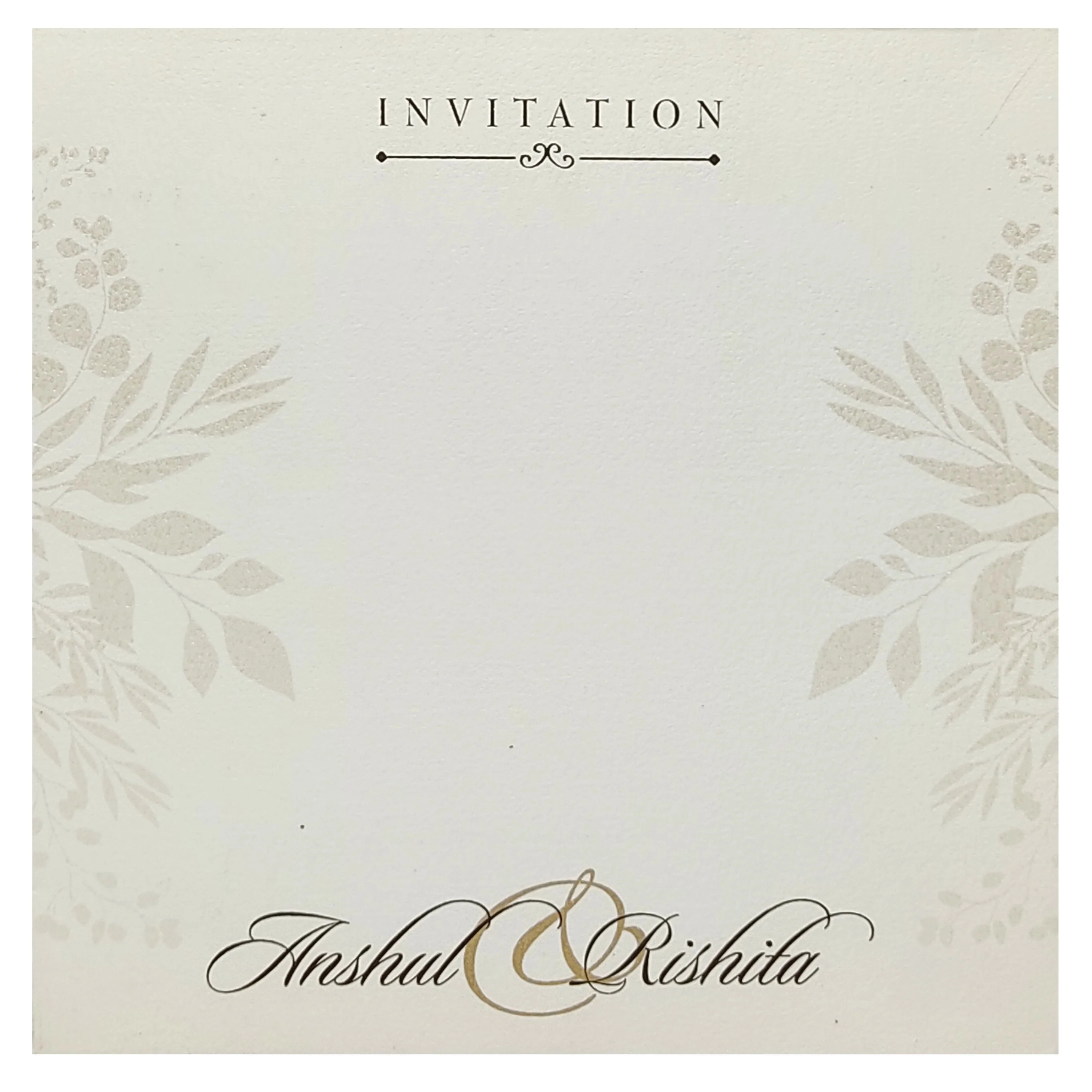 Grey Floral Invitation Card-KRC27010 - Image 4