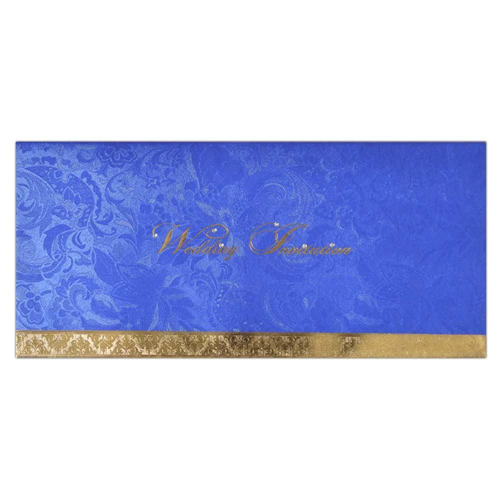 Invitation Card - Luxurious Invitation in Blue and Gold-KNK2318 - Image 2