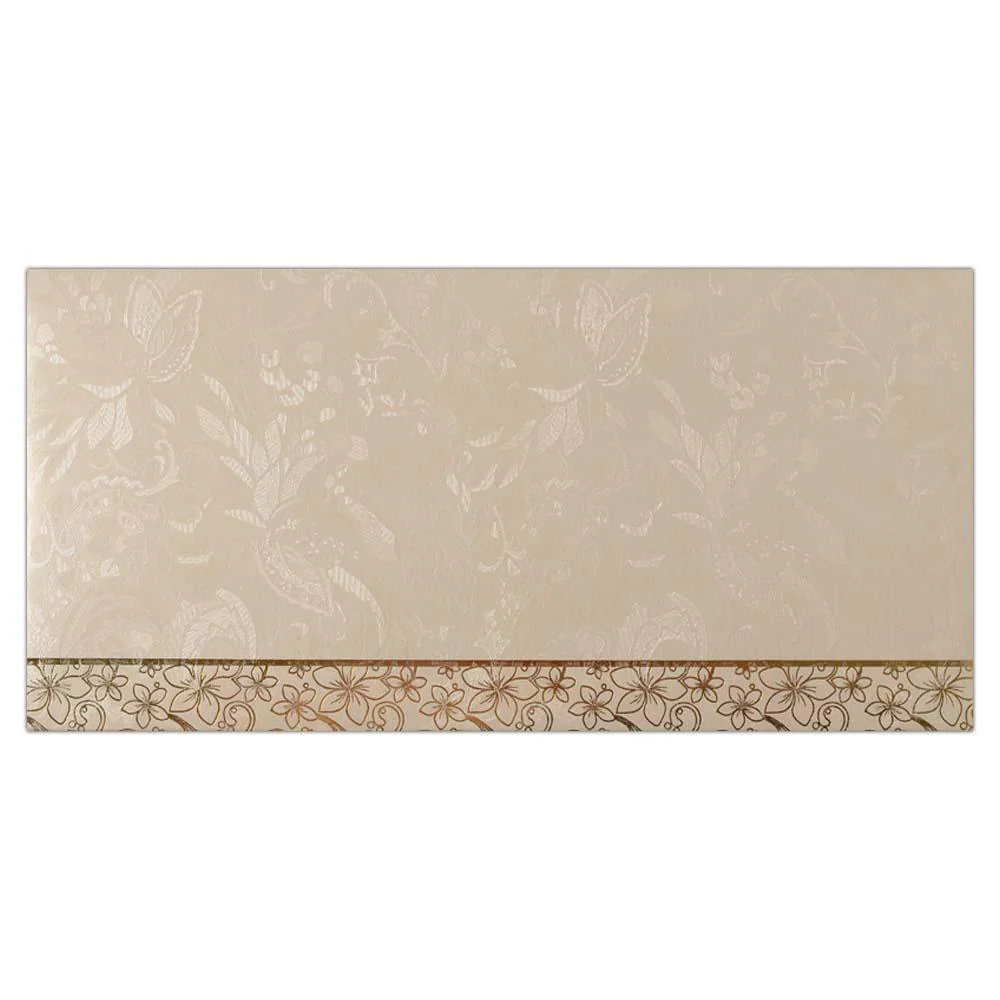 Invitation Card - Matte Brown and Shimmering Silver Invitation Card-KNK4082 - Image 3