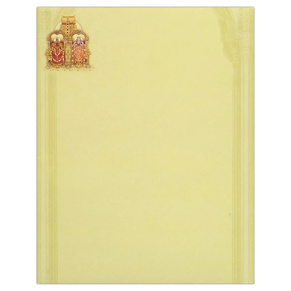 Classic Ganesha Balaji Padmavathi Invitation Card-KNK1667 - Image 3