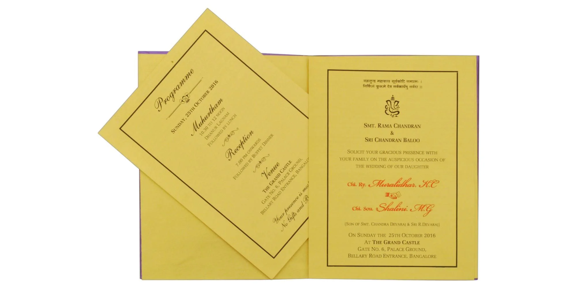 Purple Peacock Feathered Invitation Card-Knk4297 - Image 5