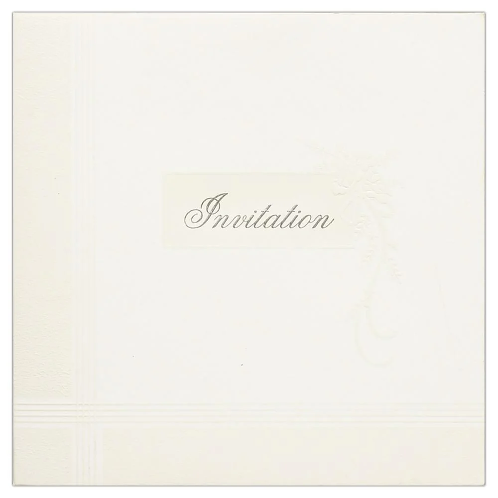 Invitation Card - Plain Wedding Invitation Card-KNK1456 - Image 2