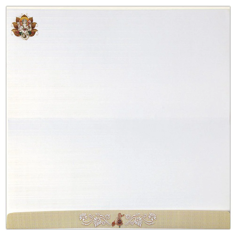 White Radha Krishna Invitation-KNK3164 - Image 4
