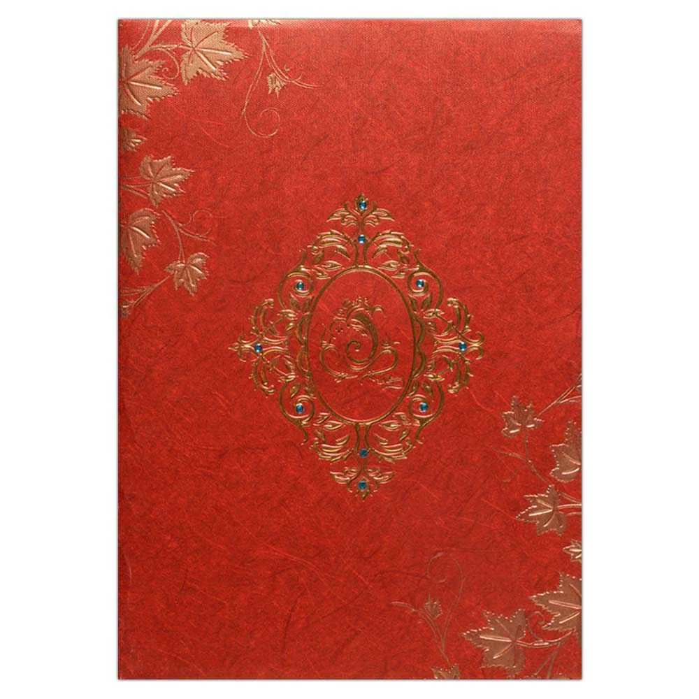 Invitation Card - Royal Golden Red Invitation Card-KNK1441 - Image 2