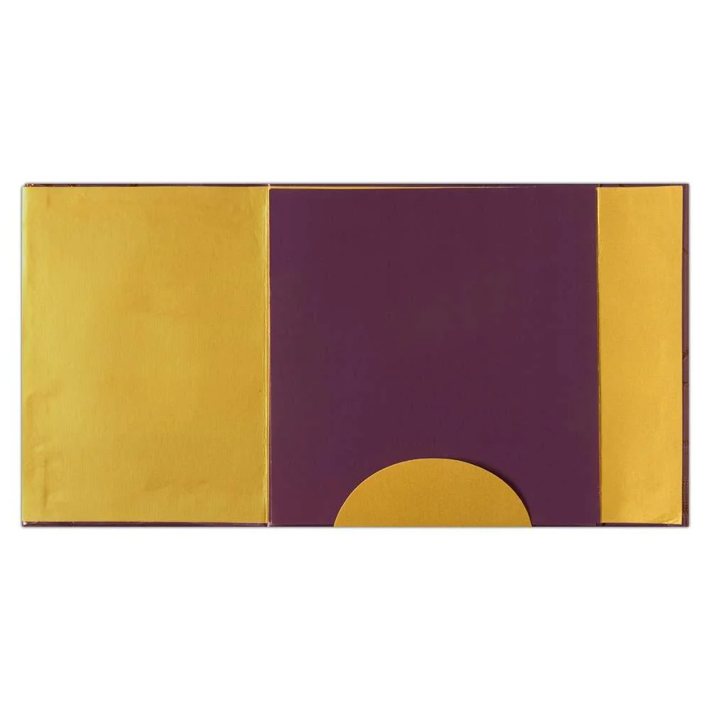 Invitation Card - Royal Purple Invitation Card-KNK2646 - Image 4