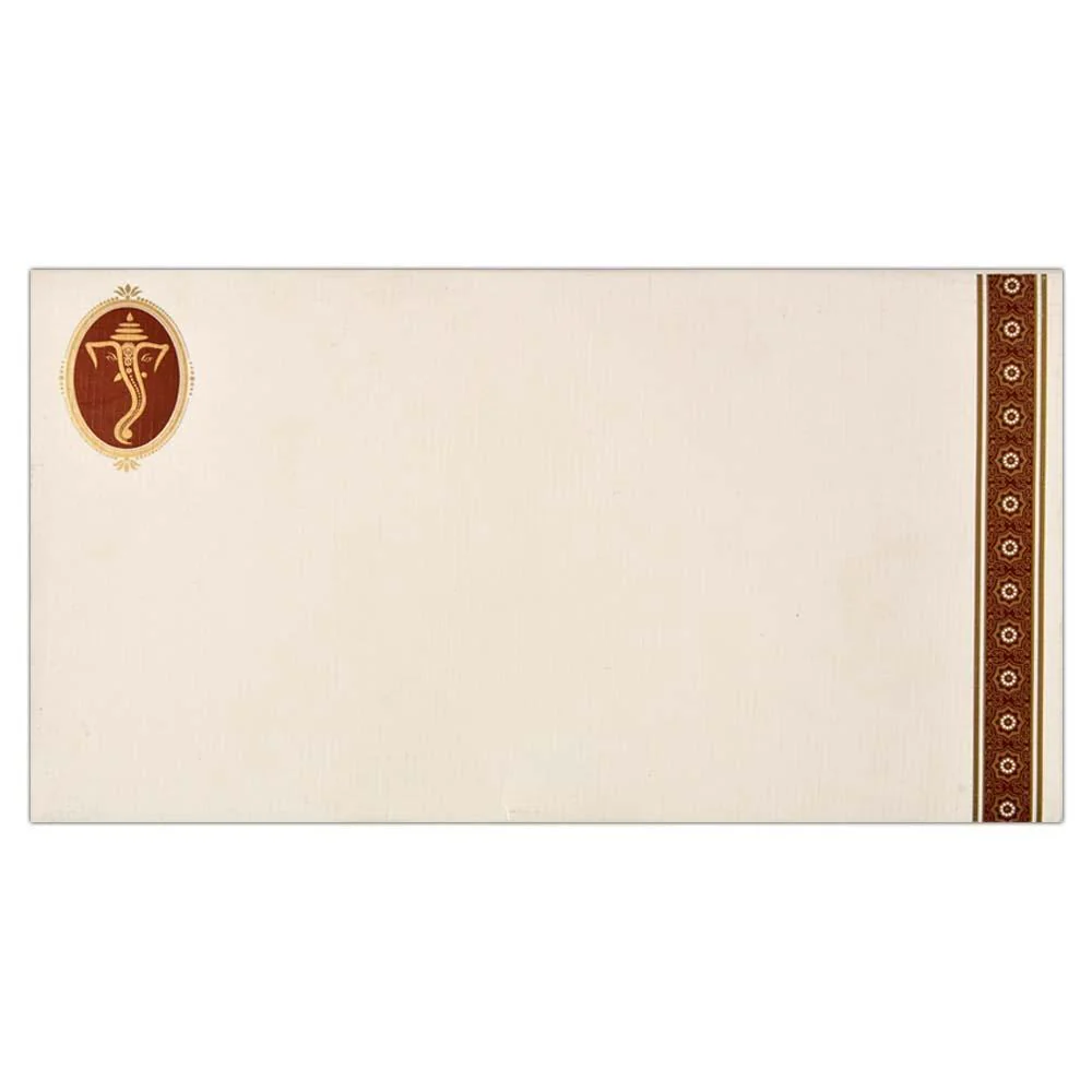 Invitation Card - Standard Horizontal Ganesha Wedding Invite-KNK4223 - Image 3